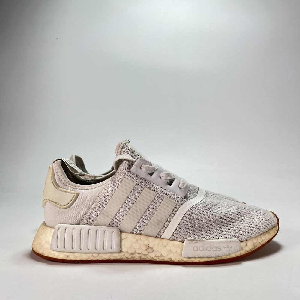 Adidas NMD R1 Off White Chalk Gum Sole Boost Sneakers D96635 Menโs Size 8.5